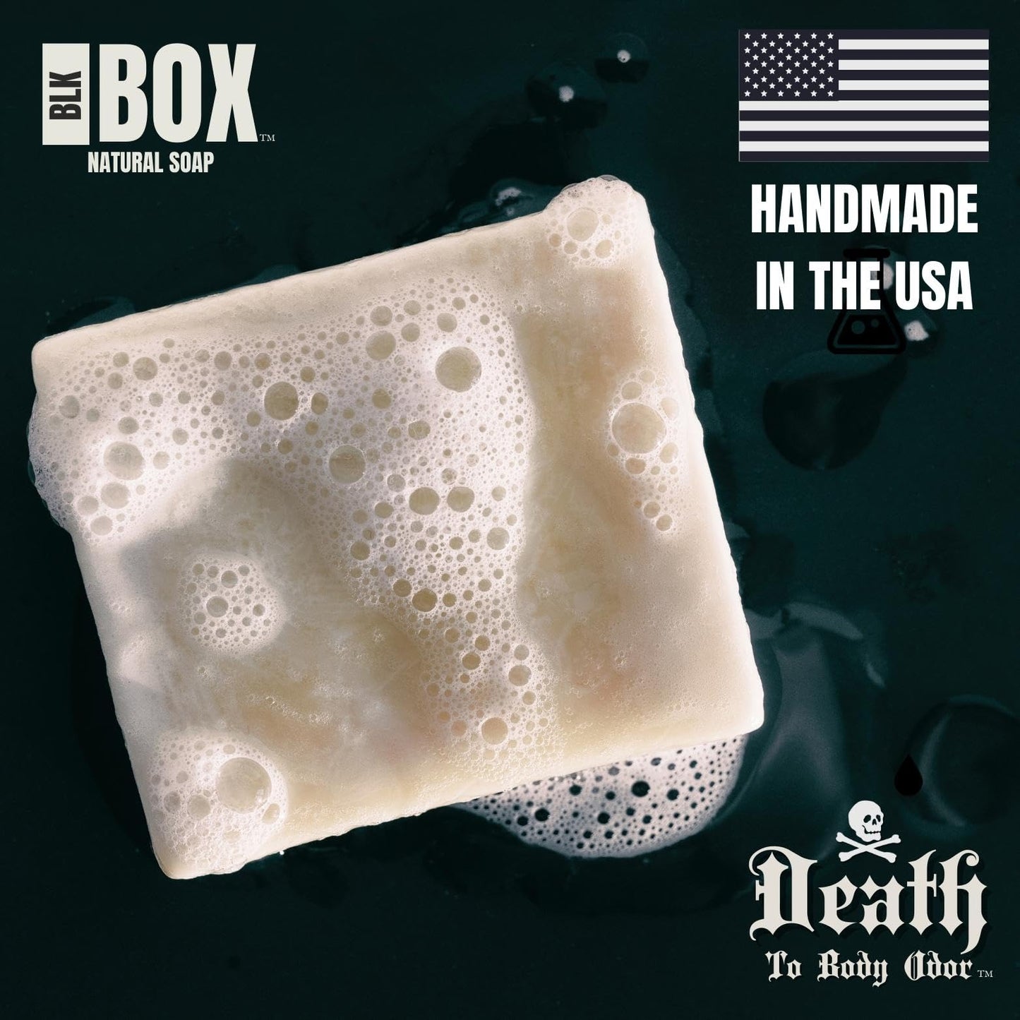Black Box USA MADE 5oz Men's Natural Bar Soap Made from Natural Oils - Handmade Cold Process Soap with No Harsh Chemicals Perfec