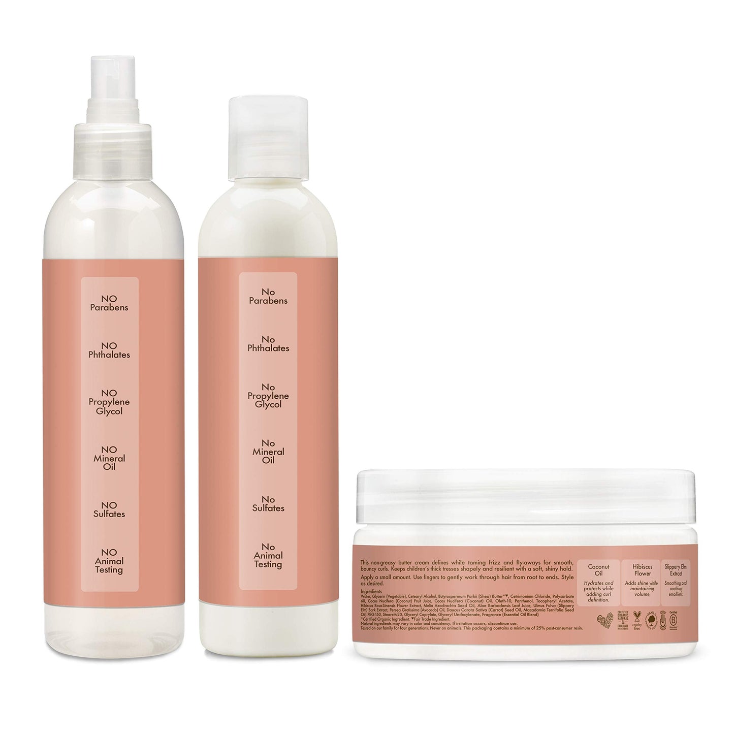 SheaMoisture Kids Extra Moisturizing Detangler, 2-In-1 Curl & Shine Coconut Hibiscus Shampoo & Conditioner, and Curling Butter C