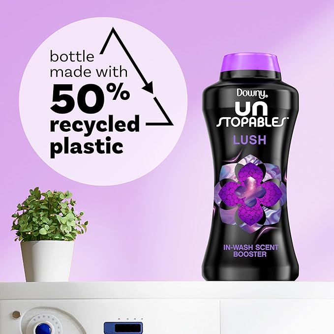 Downy Unstopables In Wash Scent Booster Beads, Lush Scent, 24 oz, Laundry Beads for Odor Protection, Downy Scent Booster Beads, Laundry Scent Boosters