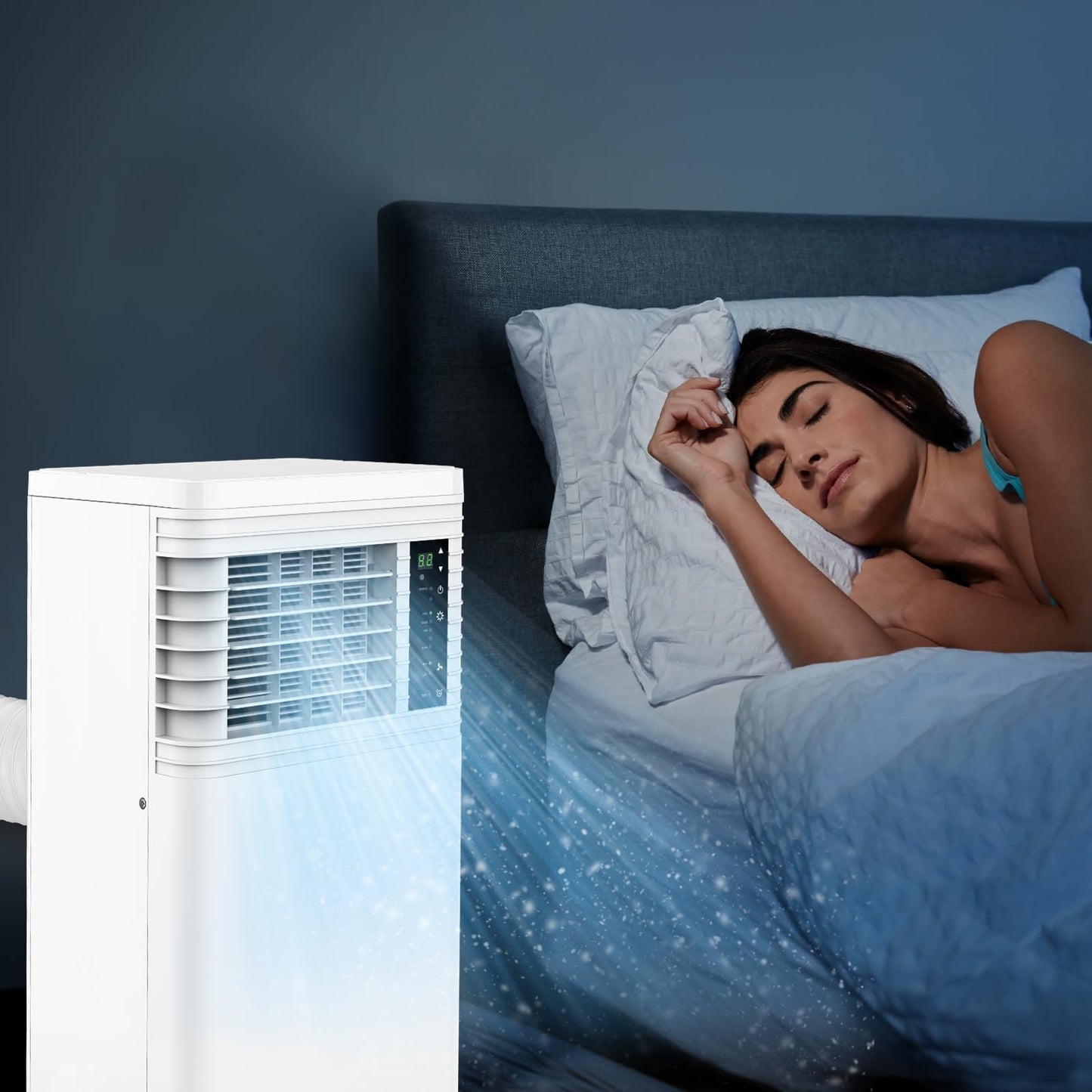 Antarctic Star Portable Air Conditioners 8,000 BTU, Small Portable AC with Cooling, Fan, Dehumidifier Function, 24H Timer, Cooling up to 350 Sq.Ft. Window Kit Panel, 62ºF and 86ºF Temperature Range