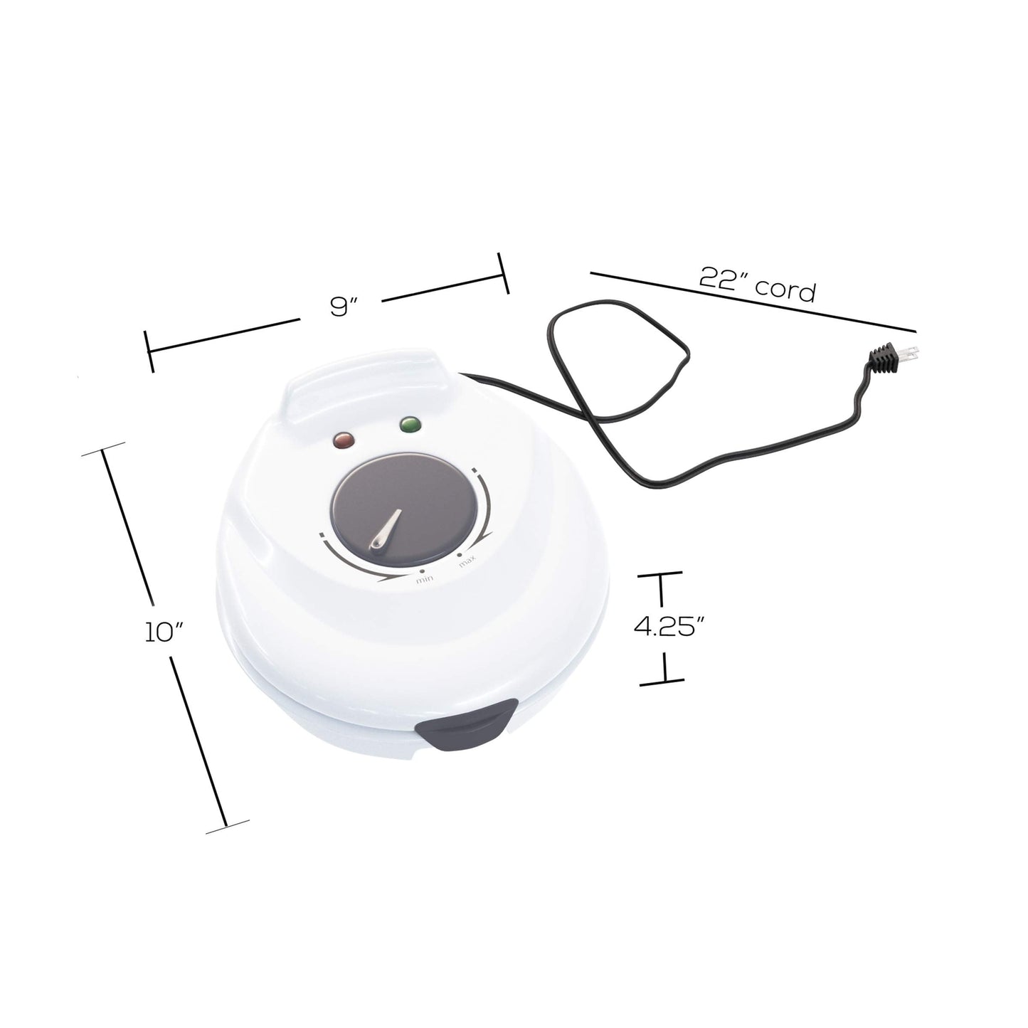 Waffle Cone Maker - Electric Nonstick Waffle Iron with Shaper Cone Included - Small Kitchen Appliances (White)