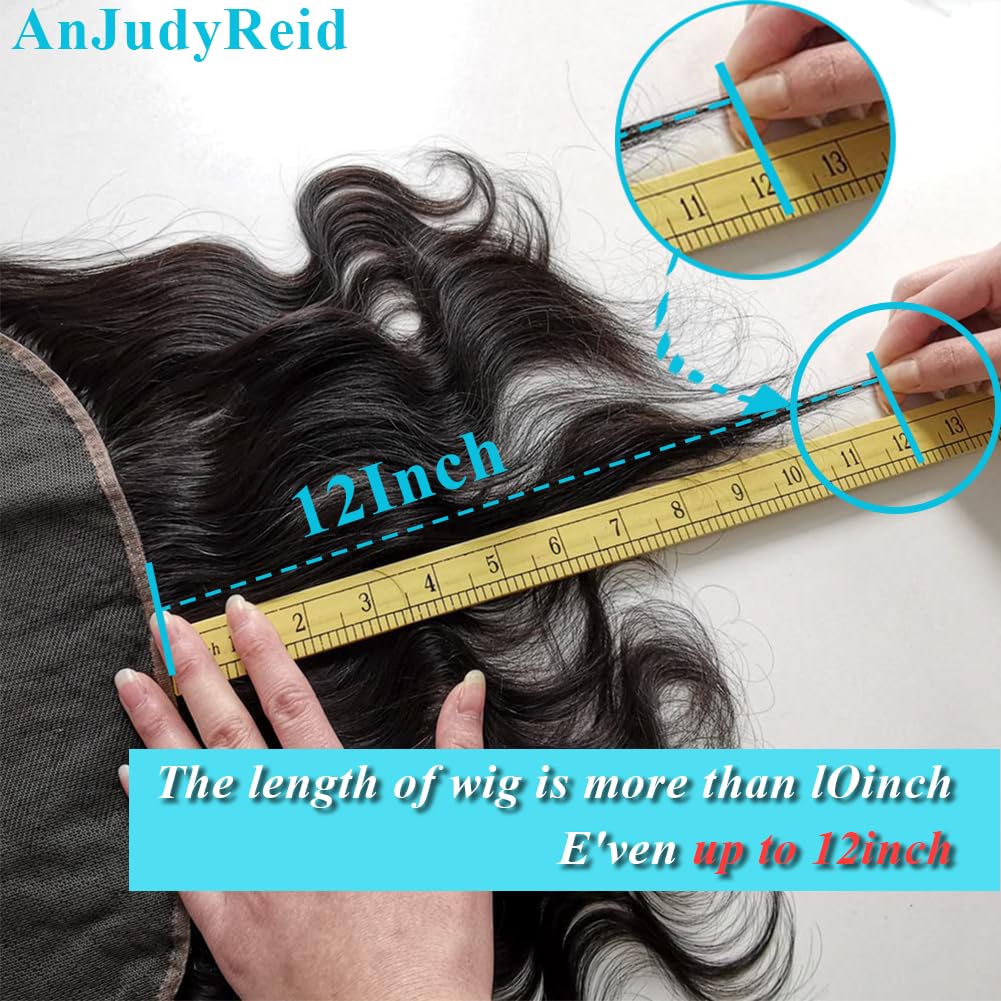 Anjudyreid 13x4 Lace Frontal Closure Body Wave Ear to Ear HD Lace Frontal 14 Inch Brazilian Human Hair Closure Free Part 150% De