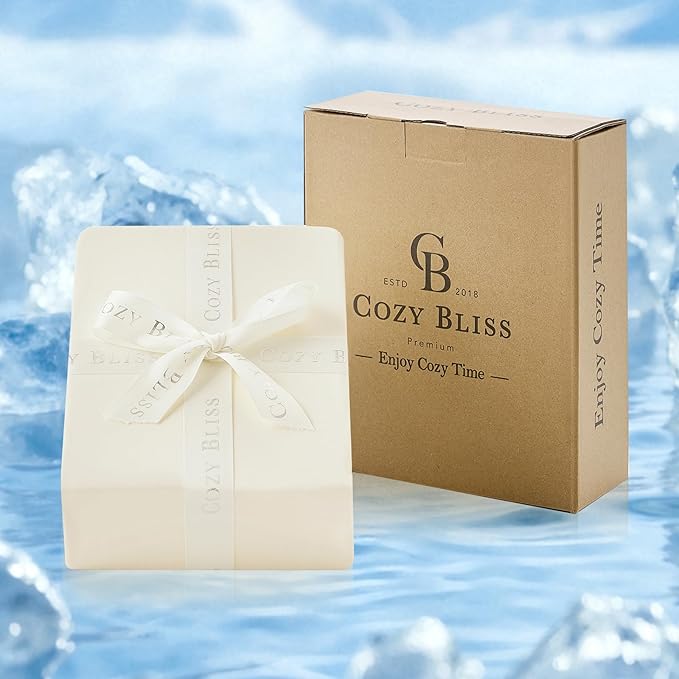 Cozy Bliss Premium Cooling Sheet Set Full Size, Q-Max>0.4, 3PCS No Flat Sheet with 2 Pillowcases, Breathable Fitted Sheet for Hot Sleepers & Night Sweats, Deep Pocket Up to 18 Inches, Cream White