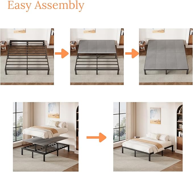 Bednowitz Bunkie Board King, Under Mattress Support Board, Foldable Low King Box Spring, Breathable Bunky Boards, Light & Thin & Noise Minimizing, Whole Bed Boards Design