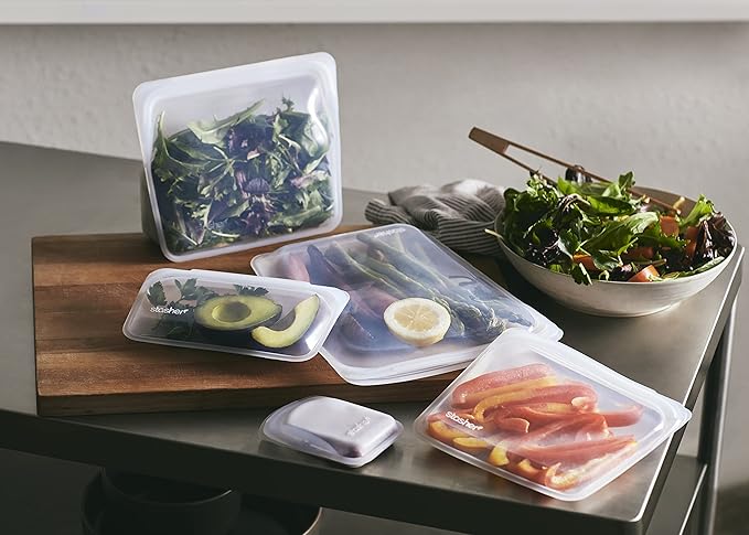 Stasher Platinum Silicone Food Grade Reusable Storage Bag, Clear (Stand-Up Mega) | Reduce Single-Use Plastic | Cook, Store, Sous Vide, or Freeze | Leakproof, Dishwasher-Safe, Eco-friendly | 104 Oz