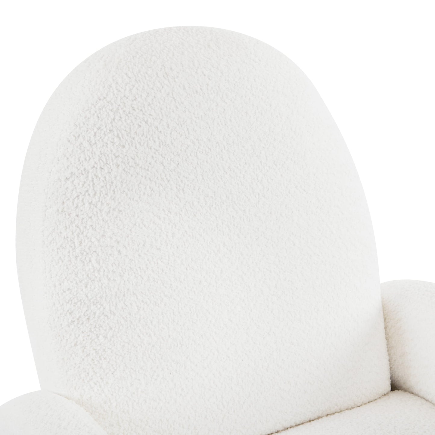 Christopher Knight Home Sidney Boucle Fabric Upholstered 360° Swivel Chair, Push-Back Recliner, Solid Wood Glider Recliner with Rotation, Living Room Lounge Chair, Adjustable Backrest, Milky White