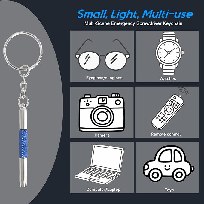 Eye Glasses Repairing Kit, MINGFIX Magnetic Eyeglass Repair Tool Set with Multiple Size Screws,8 Precision Screwdrivers,Nose Pads,Ear Grips and Tweezer with Travel Case for Glasses,Sunglasses