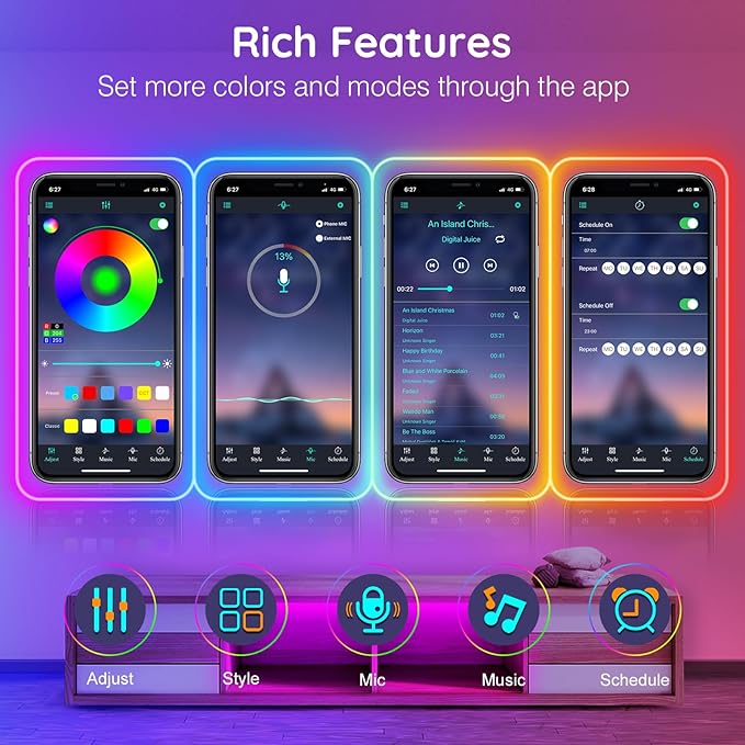 AILBTON 200Ft Neon Rope Lights,Flexible Led Rope Lights Control with App/Remote,Multiple Modes Music Sync Gaming RGB Led Neon Lights for Bedroom Outdoor