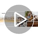 HUANUO Adjustable TV Tray Table - TV Dinner Tray on Bed & Sofa, Comfortable Folding Table with 6 Height & 3 Tilt Angle Adj...