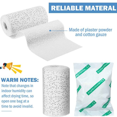 Treela Plaster Cloth Rolls Gauze Bandages Rolls Strips for Belly Casts, Scenery Molds, Mask Making, Art Projects, Body Casts, Craft Supplies(4 Inch x 236 Yard)
