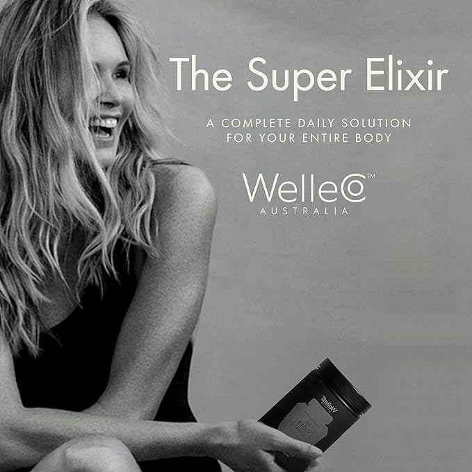 WelleCo The Super Elixir, Daily Greens Powder with Probiotics, Superfoods & Whole Foods, Unflavored Drink Mix for Gut Health, Immunity, Energy, Skin & Hair, 10.5oz Jar