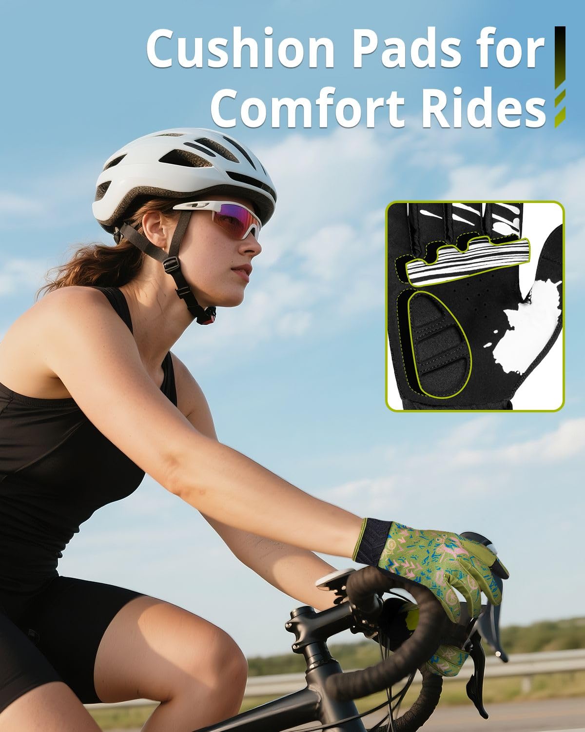 RIGWARL Bike Gloves for Men Women Cycling, Touchscreen Mountain Biking Gloves for Women, Non-Slip Lightweight Dirt Bike Riding Bicycle Glove for Summer Motorcycle MTB Off Road Racing