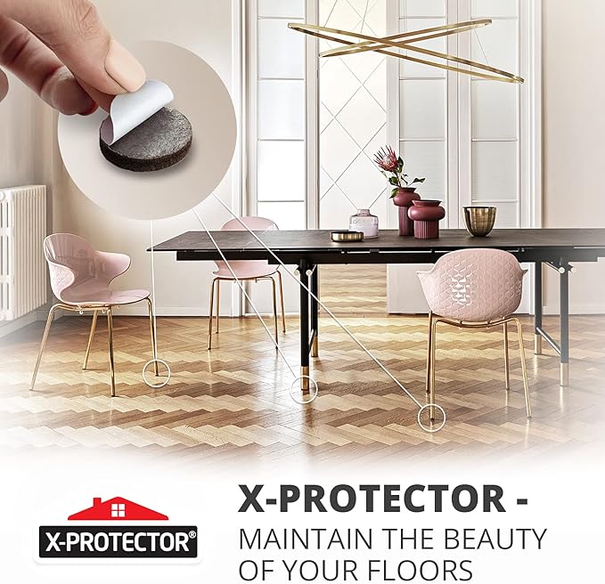 Felt Furniture Pads X-PROTECTOR 8 PCS - Premium 6” x 4 3/8” Heavy Duty Brown Felt Sheets! Cut Large Furniture Pads to The Size You Need - The Best Floor Protectors for Any Hard Floor!