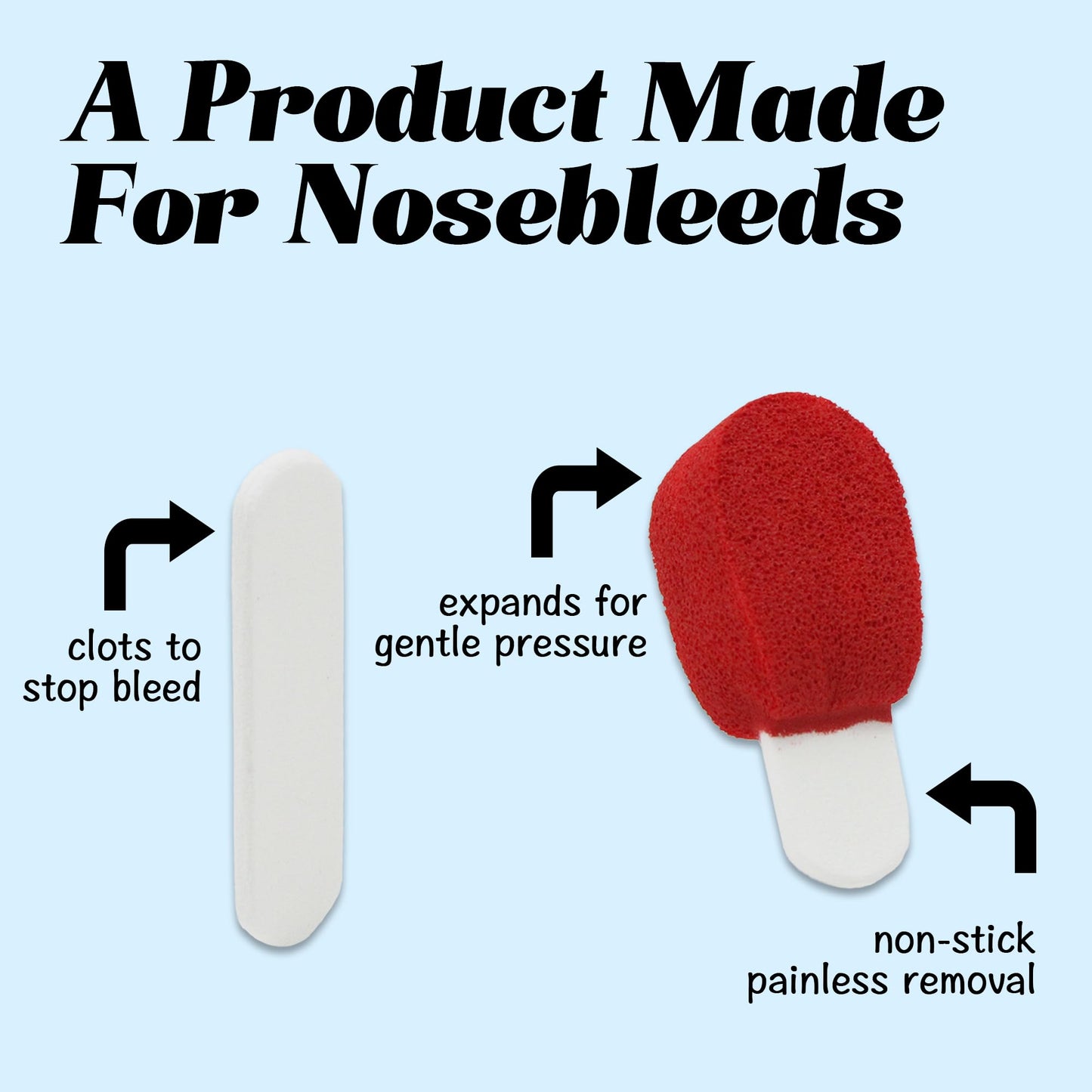 10 Pack Nosebleed Stopper Plugs - Individually Packed-Portable-Super Absorbent Nose Stopper- Helps Stop Nosebleeds Quickly and Painlessly-Stops Bleed for Adults and Kids (10 Pack)