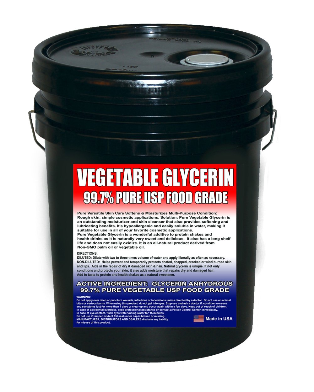 Vegetable Glycerin USP 99.7 Pure - (5 Gallon Pail)