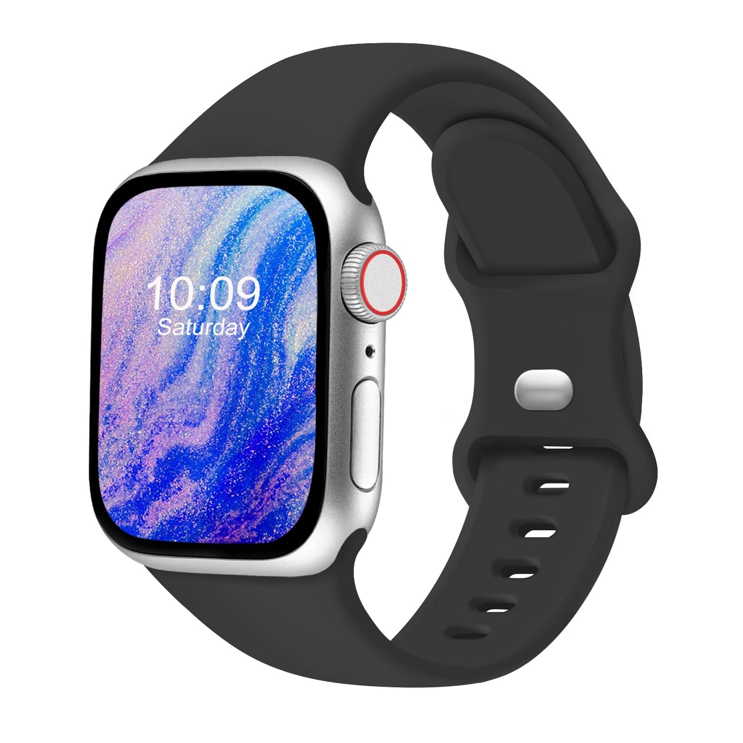 Crefort Sport Bands Compatible With Apple Watch 46Mm 38Mm 40Mm 41Mm 42Mm 44Mm 45Mm 49Mm For Women Men Soft Silicone Accessory Strap Wristband For Iwatch Series 11 10 9 8 7 6 5 4 3 2 1 Se Ultra Black -Like New