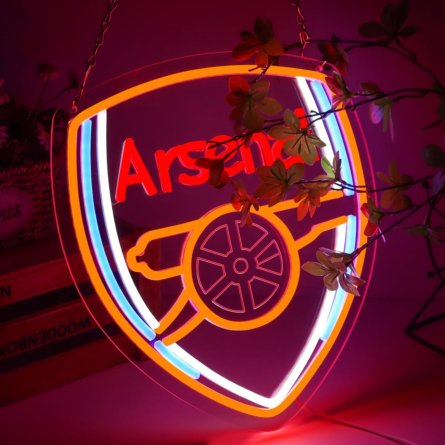 AHlove Football Team Neon Sign for Wall Decor,LED Neon Lights for Bedroom、Man Cave,Birthday、Christmas Gifts for Boys