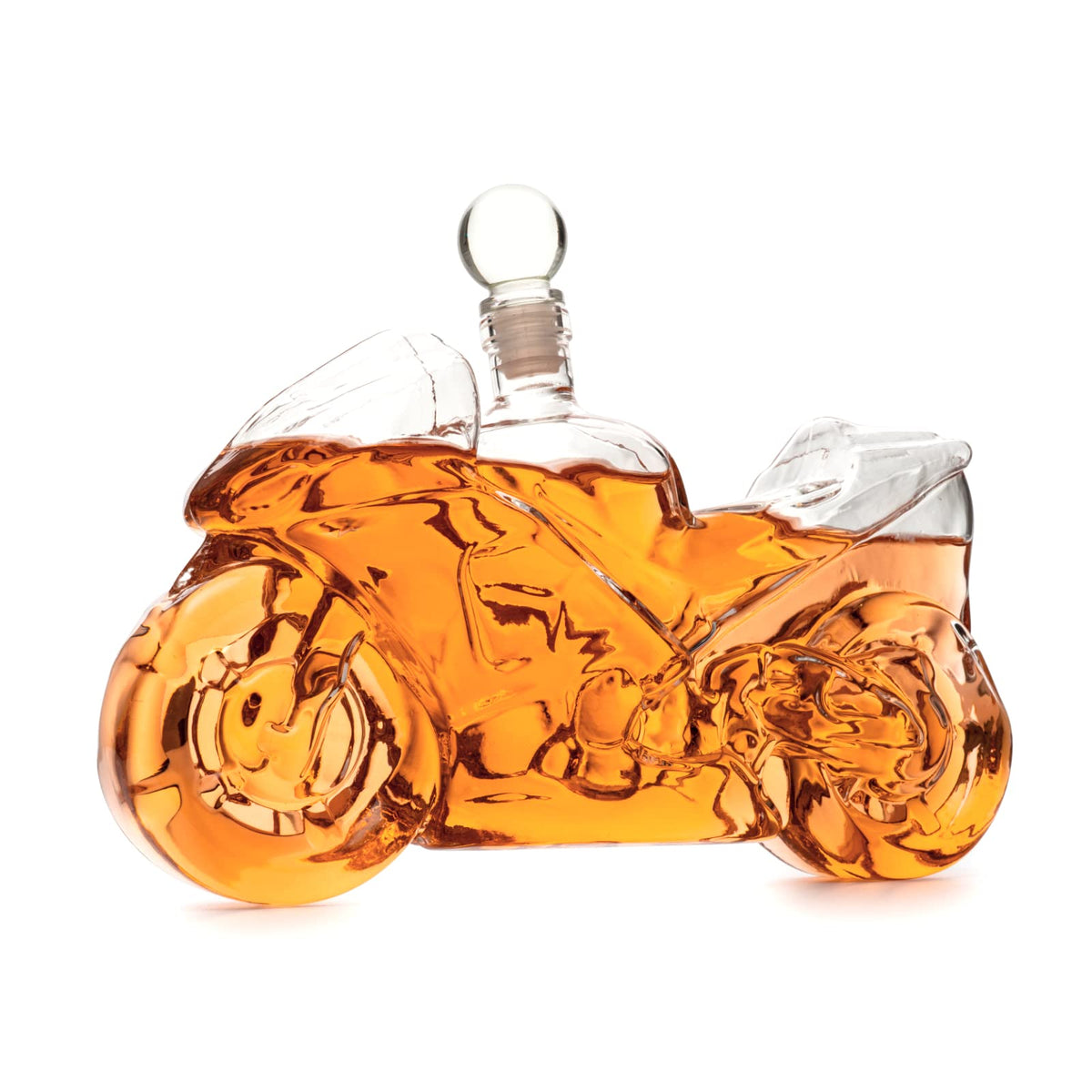 Motorcycle Decanter Whiskey & Wine Decanter, Motorcycle Gifts, Harley Davidson Motorbike Gifts, Dispenser for Wine, Scotch, Bourbon, Whiskey Biker Themed Gifts for Men, Dad, Birthday