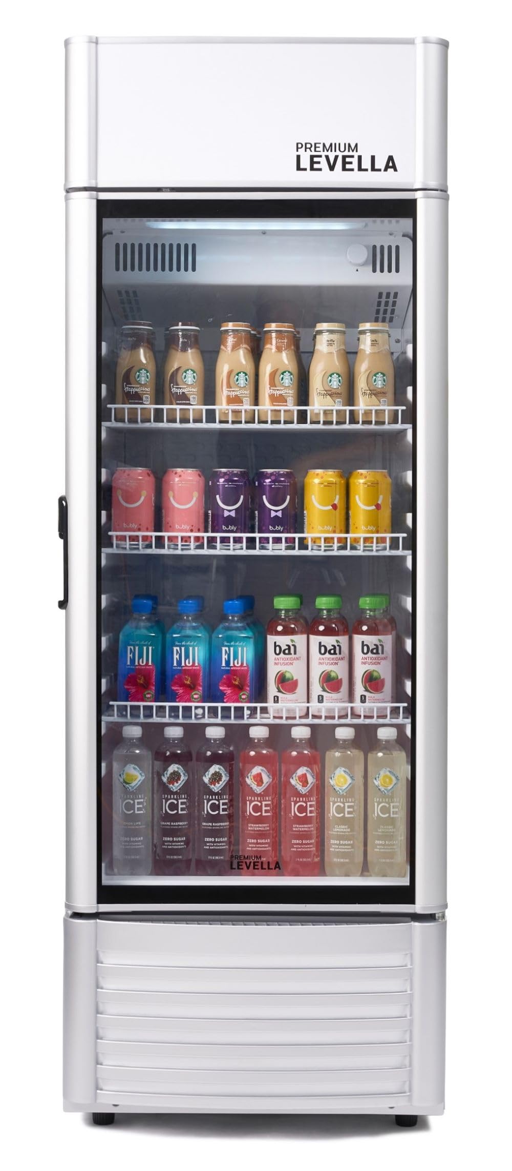 Single Door Beverage Cooler - 6.5 cu ft - Silver by Premium Levella