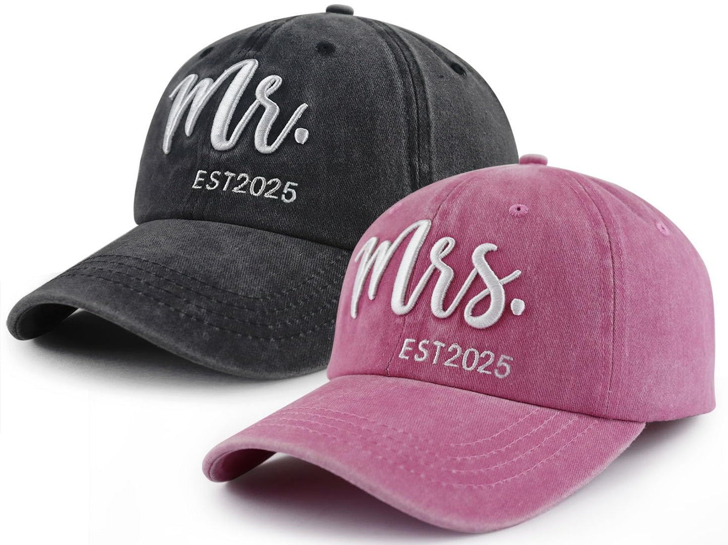Mr and Mrs Hats 2025, Funny Embroidered Bridal Shower Gifts Baseball Cap, Honeymoon Anniversary Wedding Birthday Gifts for Wife Husband Him Her