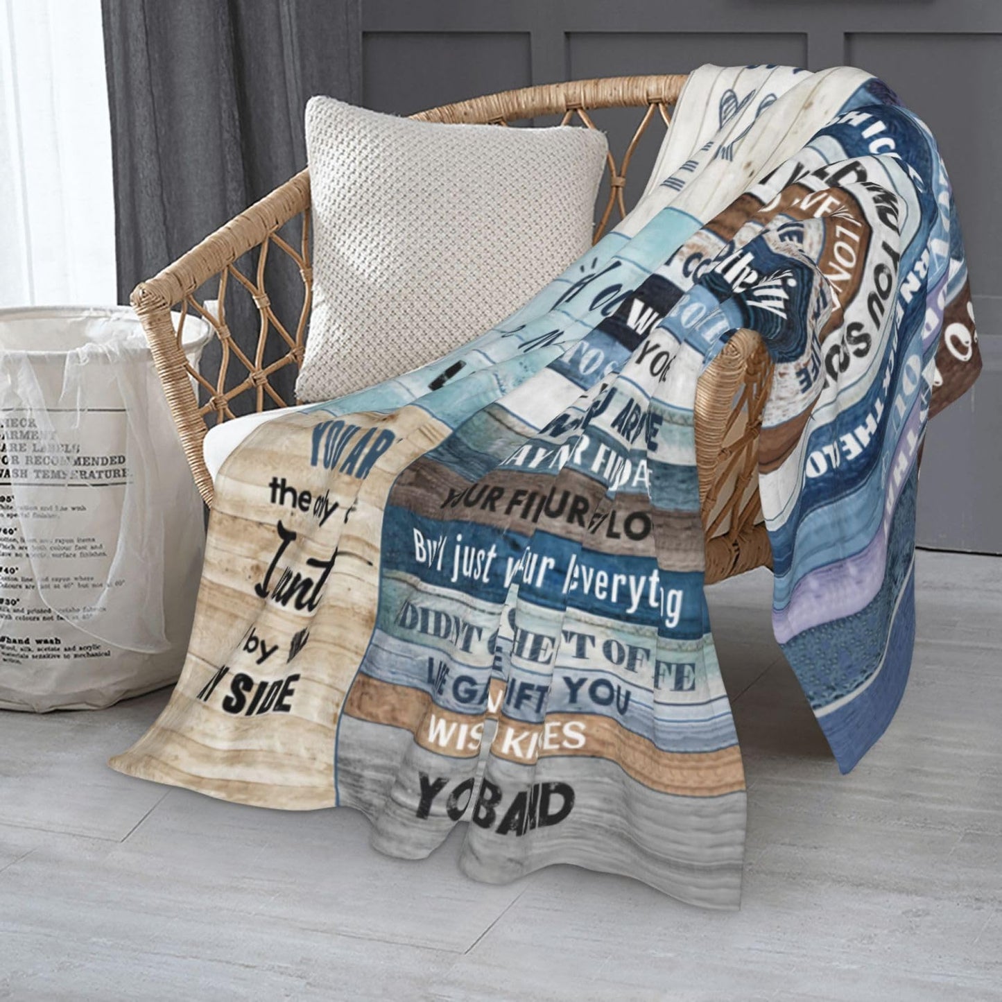 Gifts for Wife, Anniversary Birthday Gifts for Wife, Blanket to Wife from Husband, Presents for Mother's Day,Christmas, Valentine's Day, Soft Flannel Throw Blanket Bed Wife Blanket Gift(50x60)
