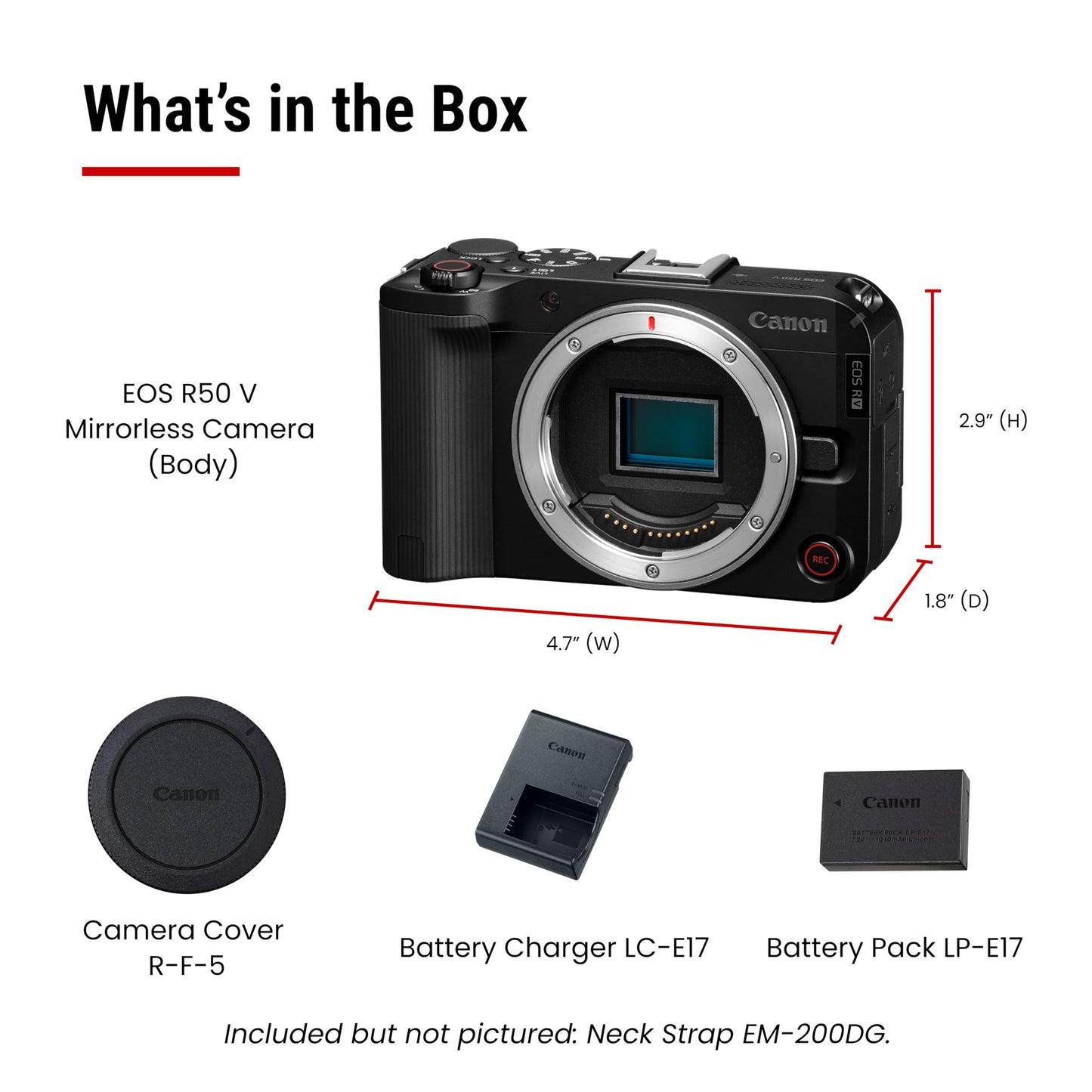 Canon EOS R50 V Mirrorless Camera (Body Only) – APS-C Digital Camera, Flip Screen 4K Video, Interchangeable Lens Camera for Vlogging, Content Creation, Streaming, Filming, Podcasts, TikTok