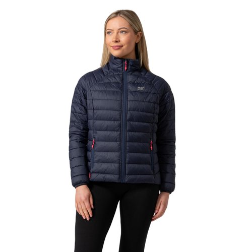 Mac in a Sac Synergy Women's Insulated Jacket - Ultra-Lightweight, Packable, Waterproof, and Thermolite-Filled for All-Season - Navy - 16