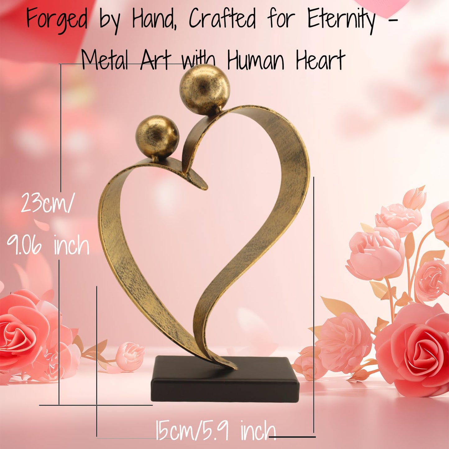 Bronze Anniversary Gifts for Her 8th Anniversary Gifts for Couple 19th Wedding Gifts for Husband Bronze Metal Rose for Girlfriend Wife Women in Her Birthday Wedding Valentine's Day(bronze)