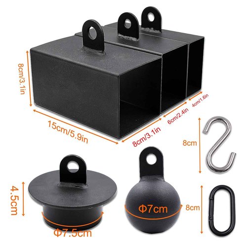 J Bryant Iron Pinch Grip Set with Loading Pin and Chain, Pinch Block Grip for Rock Climbing Forearm Finger Strength Training, Home Gym Hand Pinching Power Strengthener Equipment