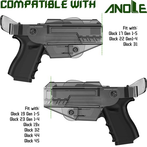 Level β
’ Optic Cut Holster for Glock 17 19 19x 44 45 Gen 1-5, Glock 22 23 31 32 Gen1-4, Drop Leg Anti-Slip Strap Holster, Right Hand