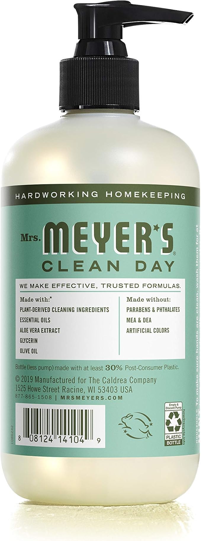 Mrs. MEYER'S CLEAN DAY Liquid Hand Soap Variety Pack 12.5 OZ Each, 3 Count (Lemon Verbena + Basil + Peony)