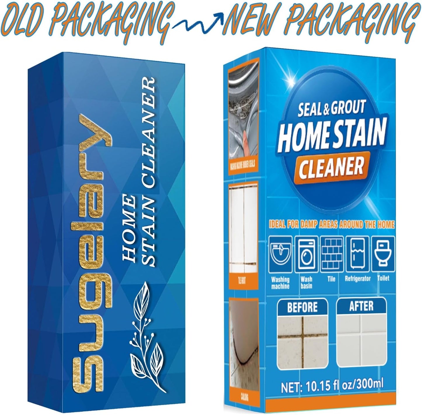 Sugelary Home Remover Gel, Household Washing Machine Cleaner for Washing Machine, Refrigerator Strips, Grout Cleaner Best for Home Sink, Kitchen, Showers (2Pack)