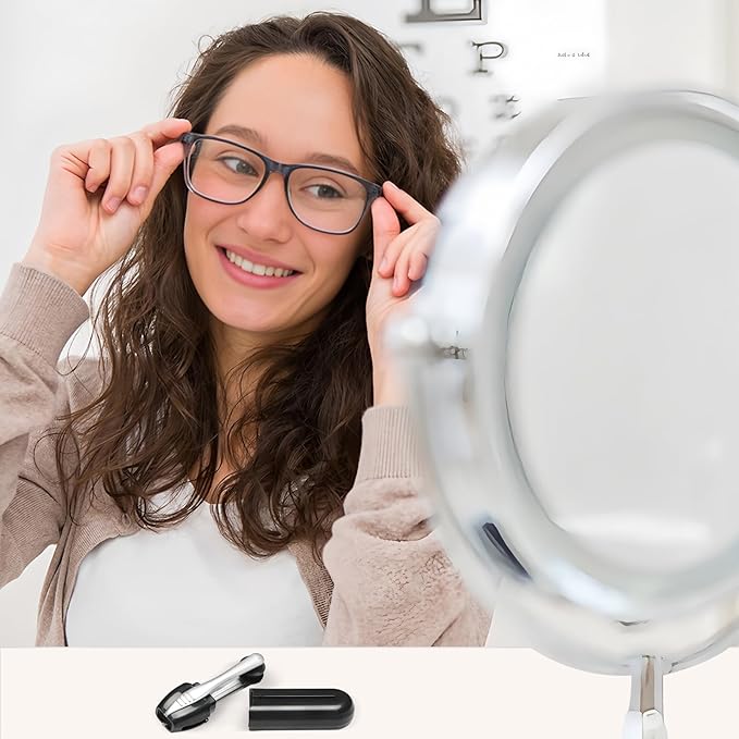 Portable Eyeglass Cleaner Kit (3PCS) - Carbon Fiber Tech for Cleaning on Glasses, Sunglasses and More - Easy Carry Travel & Office Use