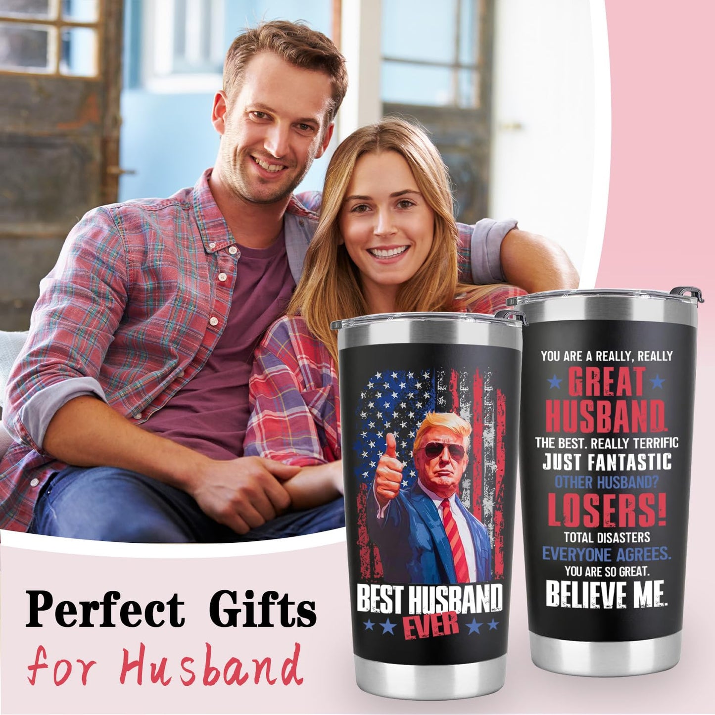 ForGreetMe Gift for Husband from Wife, Wedding Anniversary, Husband Birthday Gift Ideas, Gifts for Birthday, Fathers Day, Christmas, Romantic I Love You Gifts, 20oz Coffee Tumbler