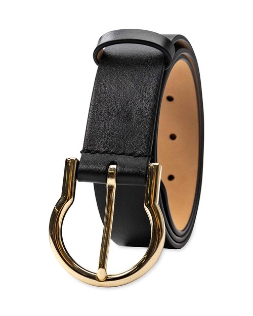 Cole Haan Women's Casual Fashion Belt, Black, Large