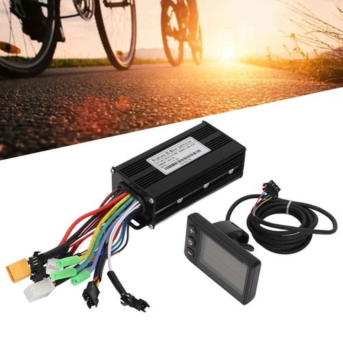 gernie DC24V 36V 48V 500W 750W Brushless Motor Controller, Waterproof 26A 3 Mode W ave Scooter Brushless Controller Kit with S866 Panel Display, E Bike Conversion Kit