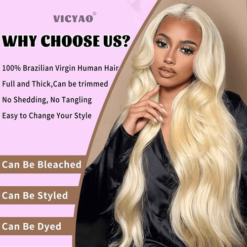 613 Bundles Blonde Bundles Human Hair 28 Inch 613 Body Wave bundles 100% Unprocessed 12A Grade Brazilian Virgin Hair Bundles 1 Bundle Human Hair 613 Blonde Bundle Human Hair Extensions for Women