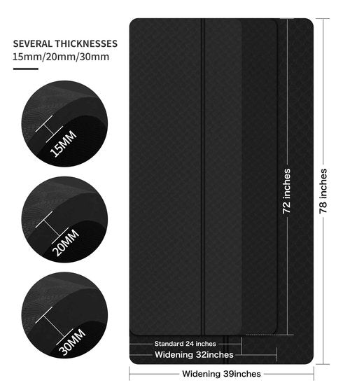 nuveti Large Exercise Mat - 15mm/20mm/30mm Thick Yoga Mat | Workout Mat for Fitness, Yoga, Pilates, Stretching & Floor Exercises for Women & Men with Free Carrying Bag