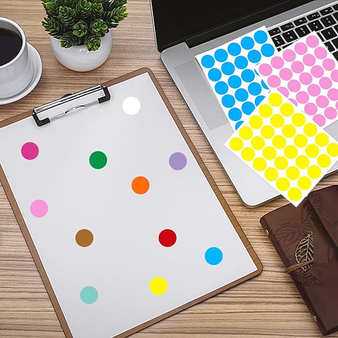 0.75 Inch Removable Color Code Dot Sticker Round Labels,Garage Sale Stickers Price Tags Label Blank Yard Sale Circle Dot Stickers(1050 Pack,Orange)