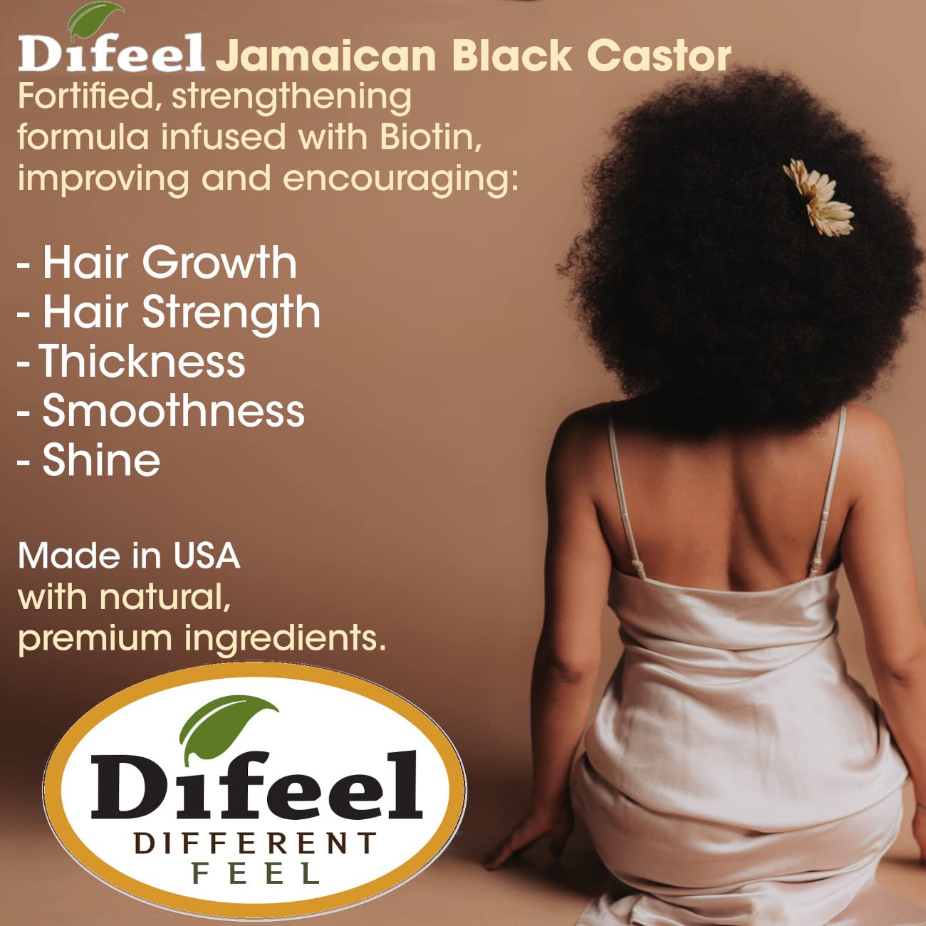 Difeel Jamaican Black Castor Hot Oil Treatment 7.1 oz. - Deep Conditioning Treatment made with Natural Castor oil for Hair Growt