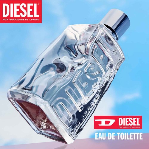 Diesel D Refillable Eau de Toilette Spray for Everyone – Men and Women – Ginger Extract, Denim Cotton Accord, Vanilla Bourbon Extract, Lavender Heart, 1.7 Fl. Oz.