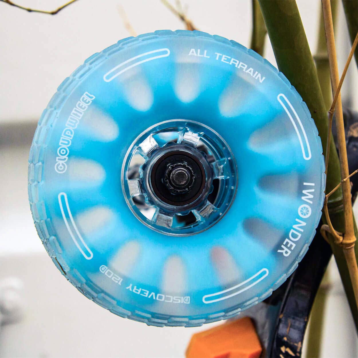 IWONDER Cloud Wheel 120mm Discovery Electric Skateboard Wheels Patented Damping Foam Core All Terrain Off Road Translucent Urethane Longboard Wheels(Not Applicable to Hub Motor