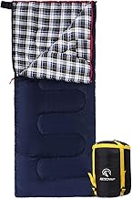 REDCAMP Cotton Flannel Sleeping Bag for Camping Backpacking, Adults Cold Weather Envelope Sleeping Bags with 2/3/4/6lbs Fi...