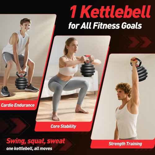 Adjustable dumbbell set, 20lbs Free Weights set with upgraded nut, 4 in 1 Weight Set Used as Kettlebells, Barbell, Push up Stand, Fitness Exercise for Home Gym Suitable Men/Women