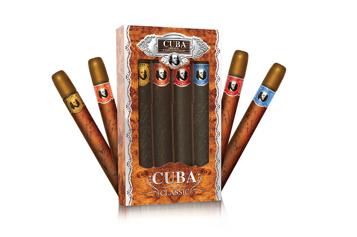 Cuba Original 4-Piece Set for Women, 4 X 1.17 Oz (Gold/Blue//Red/Orange)