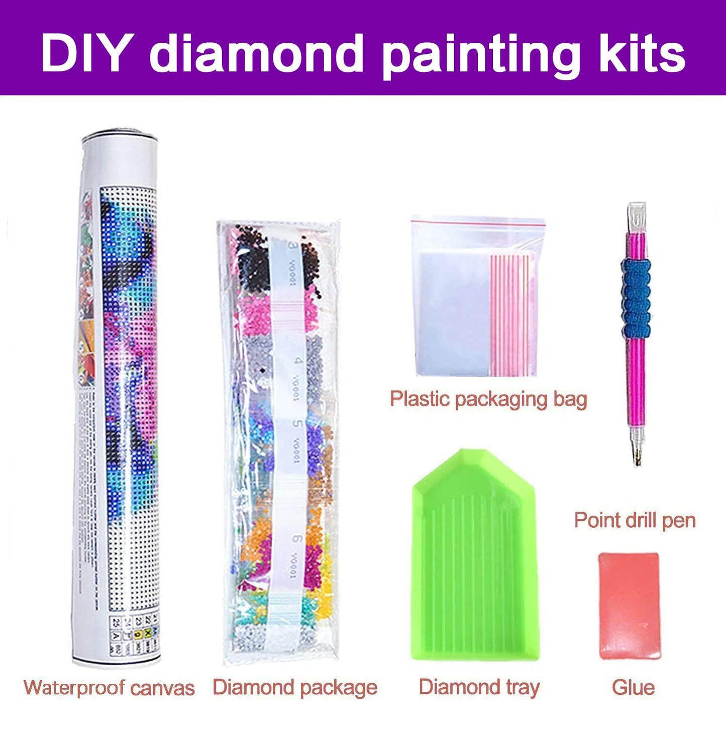 croshom Christmas Diamond Art Kits for Adults - 4 Pack Diamond Painting Kits for Adults, 5D Full Round Drill Art Paint by Diamonds DIY Crafts Kits 14x14in (Snowman Truck Christmas House Cardinal)