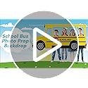 ojustbeok School Bus Photo Prop Selfie Frame Back to School Backdrop Party Decoration First Day of School Photo Booth Welc...
