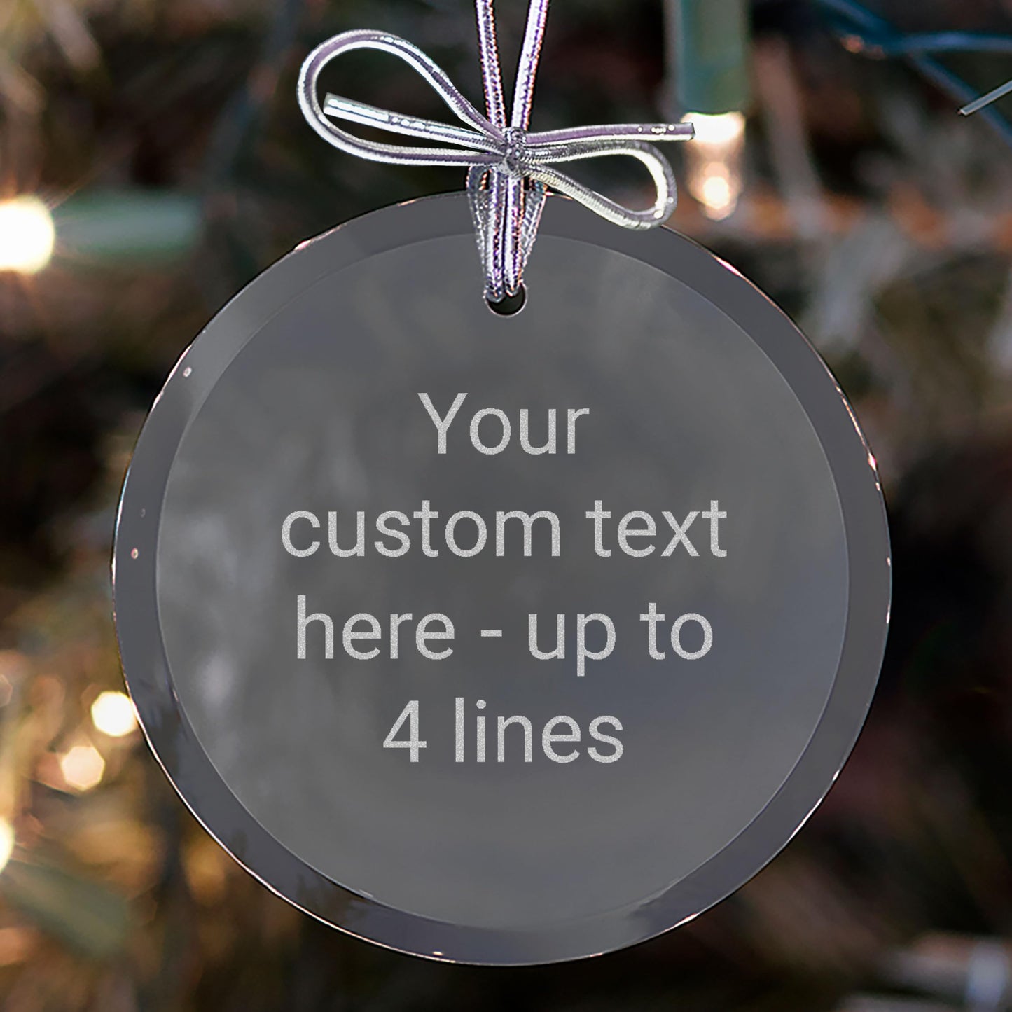 Lifetime Creations Personalized Ornament: Custom Engraved Glass Christmas Ornament, Design Your Own with Custom Text