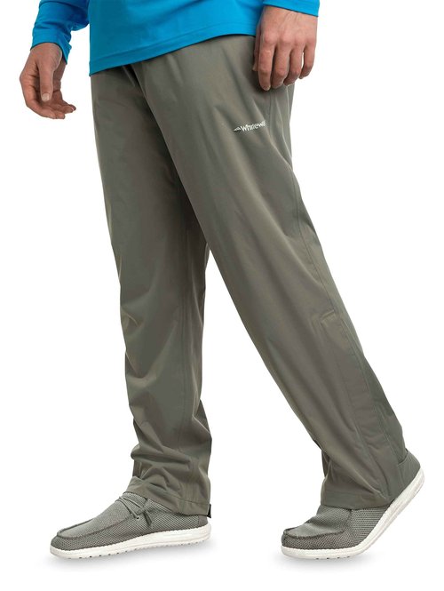Whitewater Fishing Men’s Packable Rain Pants, Lightweight Waterproof Rain Gear (X-Large, Steel Grey)