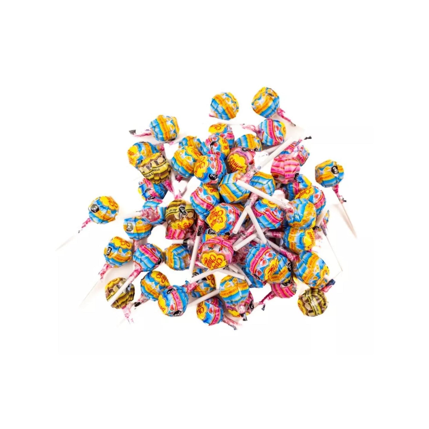 Creamy Lollipops Mexican 60 Count Variety Pack of Paletas Mexicanas Cremosas Caramelo Macizo Strawberry & Cream, Mango Yogurt, Chocolate Vanilla, Strawberry Yogurt Suckers